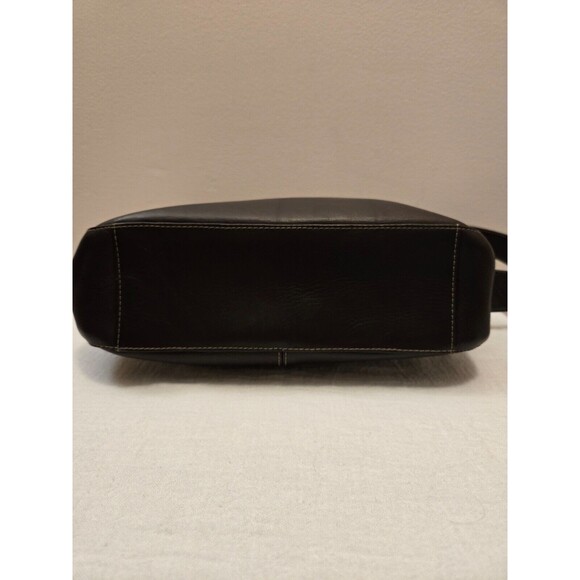 Le Donne Leather Collection Dark Brown Soft Leather Medium Size Shoulder Bag - Picture 7 of 13